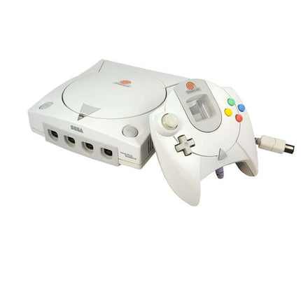 Used Sega Dreamcast Video Game Console with Matching Controller White and Cables
