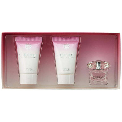 Versace Bright Crystal Perfume Gift Set for Women, 3 Pieces