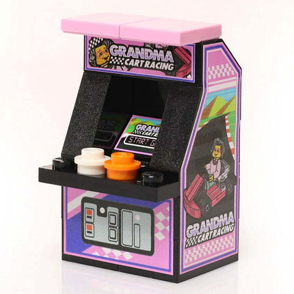 Brick Grandma Cart Racing Arcade Game Lego Custom