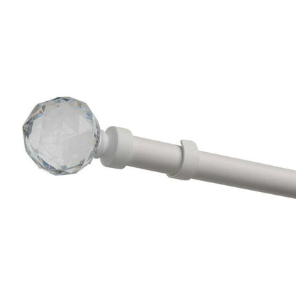 Exclusive Home Crystal Ball Curtain Rod and Finial Set
