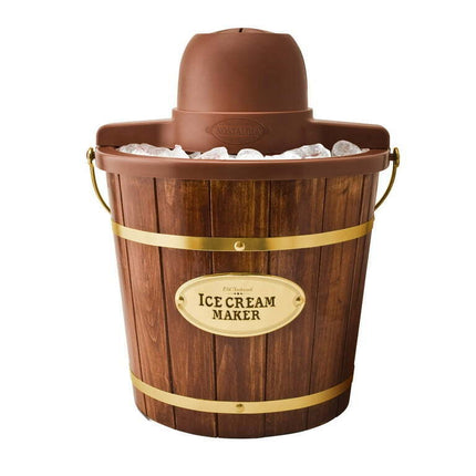 Nostalgia 4-Quart Wood Bucket Ice Cream Maker