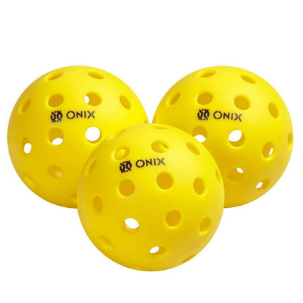 Recruit by ONIX Pickleball Pure Outdoor Balls (Yellow, 3-Pack)