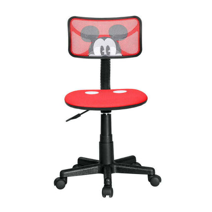 Disney Mickey Mouse Printed Swivel Mesh Desk Chair, Red, 21 x 23 x 35