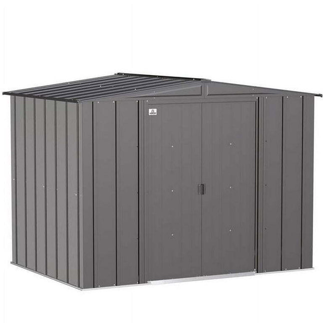 Arrow  8 x 6 ft. Classic Steel Storage Shed, Charcoal