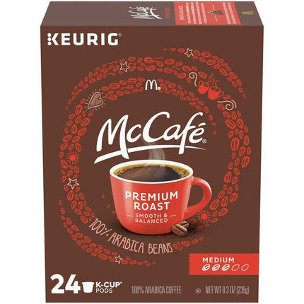 McCafe Premium Roast Medium Coffee K-Cup Pods, Caffeinated, 24 ct - 8.3 oz Box