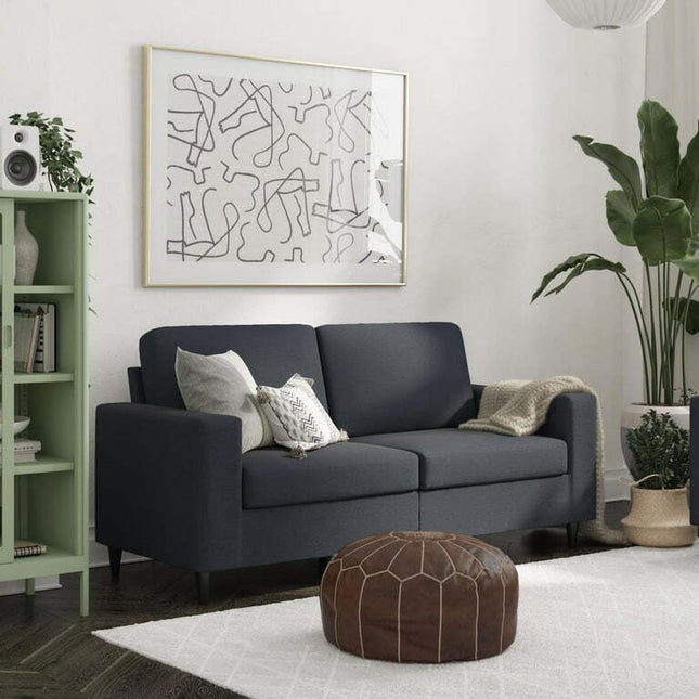 DHP Cooper 3 Seater Sofa, Blue Linen