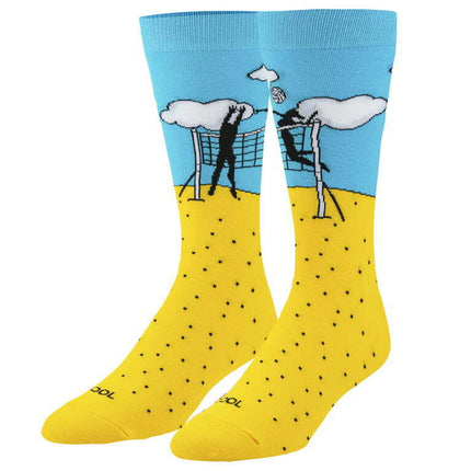 Cool Socks Beach Volleyball Fun Print Novelty Crew Socks for Men