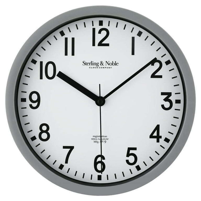 Mainstays Basic Indoor 8.78" Gray Analog Round Modern Wall Clock