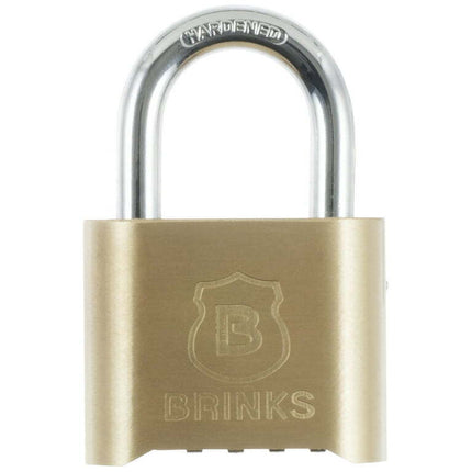 Brinks, Solid Brass, 50mm Resettable Combination Padlock with 1in Shackle