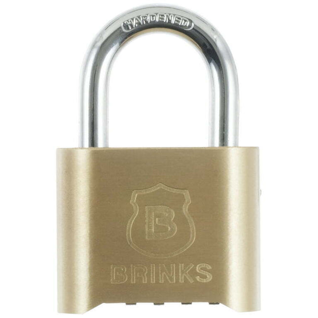 Brinks, Solid Brass, 50mm Resettable Combination Padlock with 1in Shackle