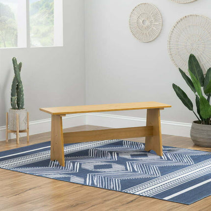 Linon Kasey Backless Dining Bench with Storage, Honey