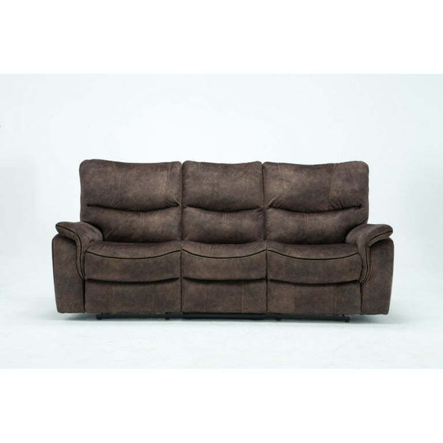 40" Elegant Dark Brown Fabric Sofa
