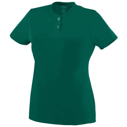 Augusta 1212 Ladies Wicking Two-Button Jersey
