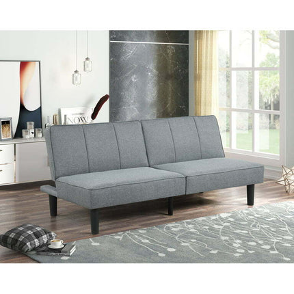 Mainstays Studio Futon, Gray Linen Upholstery