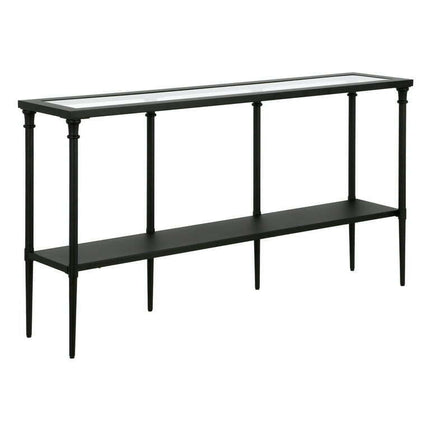 Evelyn&Zoe Modern 55" Console Table with Solid Metal Shelf