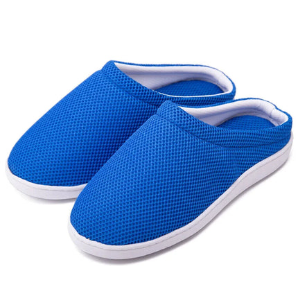 Size Large Unisex Memory Foam Slippers Made of Soft Bamboo Mesh w/ Gel Insoles