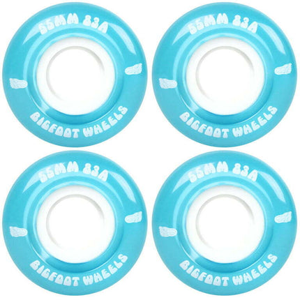 Bigfoot Skateboard Wheels 55mm 83A Soft Cruiser Filmer Wheels Blue (Set of 4)