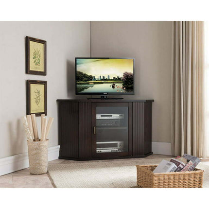 K&amp;B Furniture E4820 47 in. Wood Corner TV/Entertainment Center