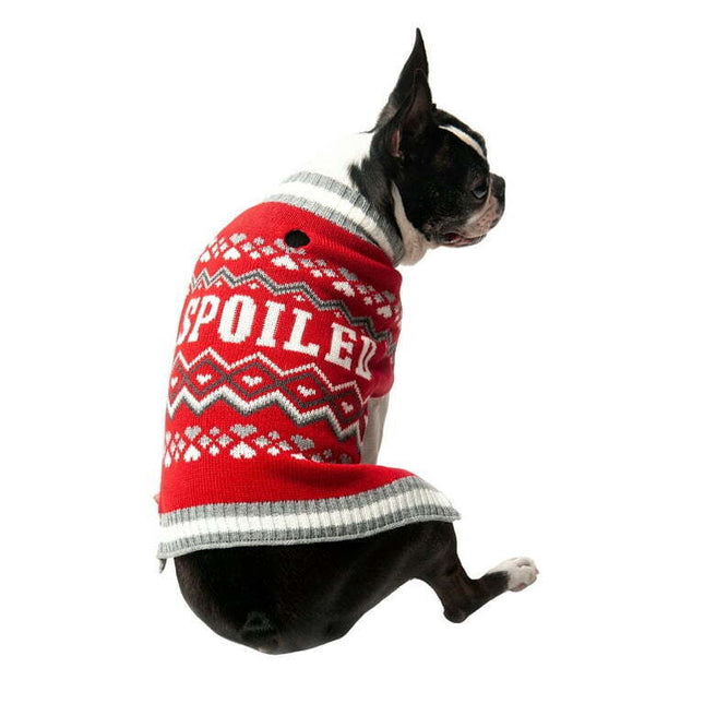 Vibrant Life Winter Dog and Cat Clothes Spoiled Red Sweater, Small