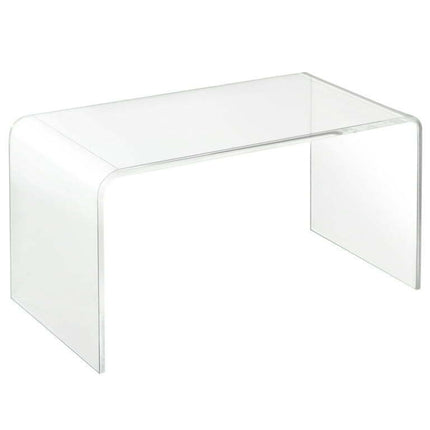 HOMCOM 32" Long Rectangle All Acrylic 15mm Thick Waterfall Coffee Table, Clear