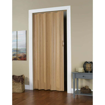 Spectrum Via 48"wide x 96"high Accordion Vinyl Folding Door Oak