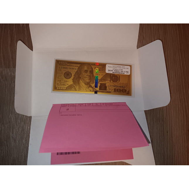 Solid  Pure 24K AMPEX $100 Bill Money Made of Pure 24K No longer being made