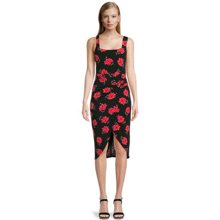 No Boundaries Juniors Sleeveless Midi Wrap Dress