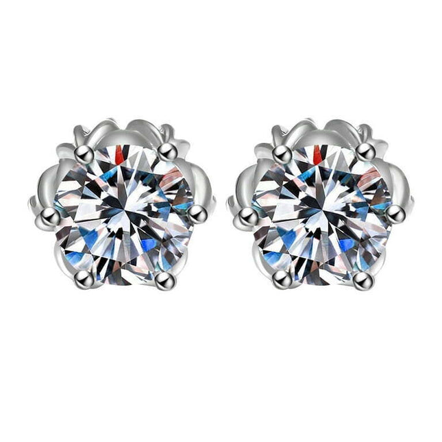 Vintage Minimalist Inlaid Diamond Metal Flash Ladies Earring Jewelry Gift