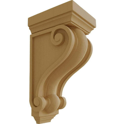 Ekena Millwork 6"W x 7"D x 13 1/4"H Devon Traditional Wood Corbel, Alder