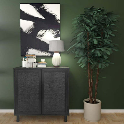 Hopper Studio Delancey 2-door Cabinet, Black