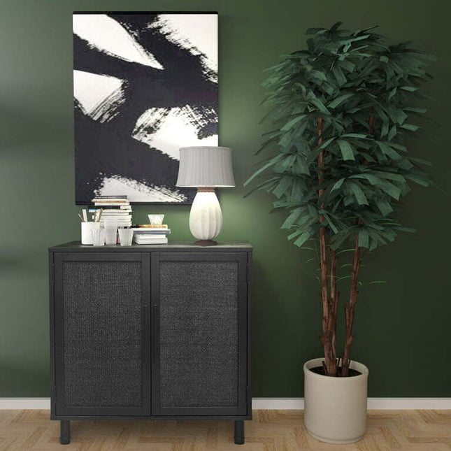 Hopper Studio Delancey 2-door Cabinet, Black