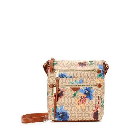 Time and Tru Women's Norah Crossbody Shoulder Bag, Floral