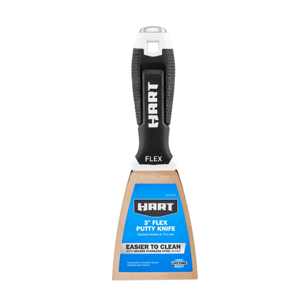 HART 3-inch Flex Putty Knife, Golden Stainless-Steel
