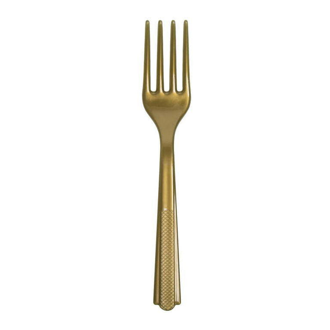 Way to Celebrate! Gold Plastic Forks, 24ct