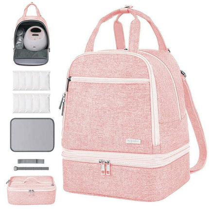 Breast Pump Bag, Spectra Pump Backpack,  Compatible with Spectra S1, S2, Pink