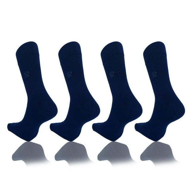 Rigma Mens Bamboo Dress Socks for Men - Soft Touch Seamless Eco-friendly 4 Pairs