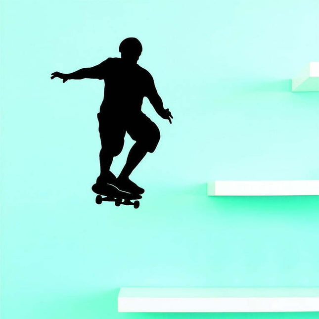 Custom Designs Skateboarding Performing Silhouette Boy 20x40"