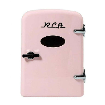 RCA Portable Retro 6 can Mini Refrigerator, RMIS129, Pink