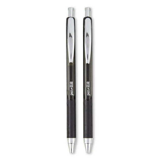 Pen+Gear Retractable Gel Pens, Medium Point, 0.7 mm, Black, 2 Count, 192532