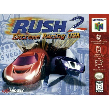 Restored Rush 2: Extreme Racing USA (Nintendo 64, 1998) Car Game