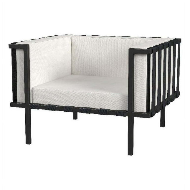 Butler Specialty Company Norway Outdoor Club Chair - Black and White