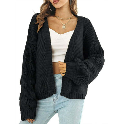Harence Women's Juniors Cardigan Sweater Loose Open Front Knit Coat Size S-L