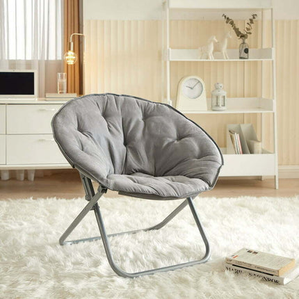 Mainstays Large Super Soft Microsuede 30" Saucer™ Chair, Gray