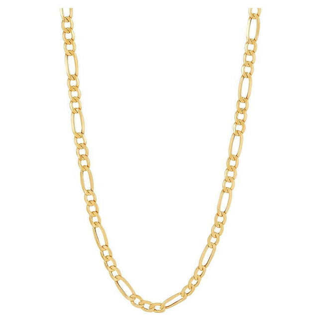 Brilliance Fine Jewelry 10K Yellow Gold 4.4MM Figaro Necklace, 22"