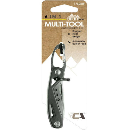 Utility Series 6-in-1 Multi-Tool Metal Keychain Graphite, 17605W