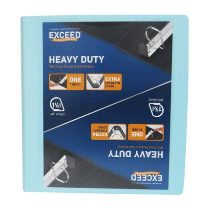 Exceed 3-Ring Heavy Duty Binder, 1.5” UK Baby Jade, Slant Ring
