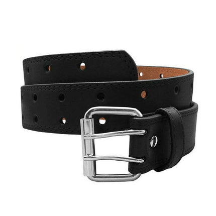 EURO Womens Thick Wide 2 Hole Leather Belt - Fashion Double Row 6XL