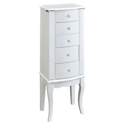 Jasmine Jewelry Armoire, White