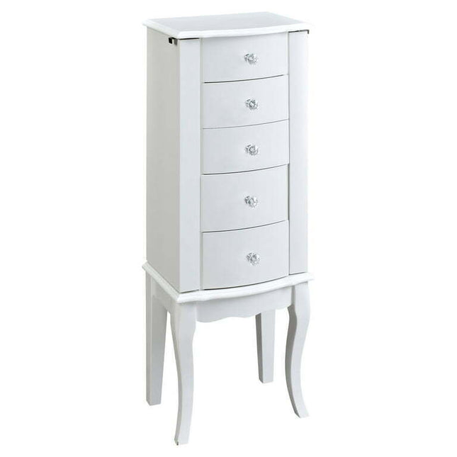 Jasmine Jewelry Armoire, White