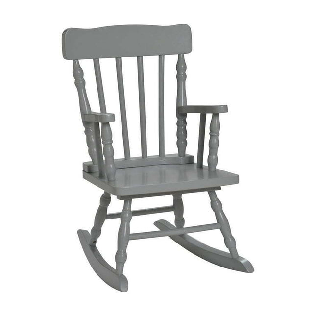 Gift Mark Traditional Kids Spindle Rocking Chair - Gray